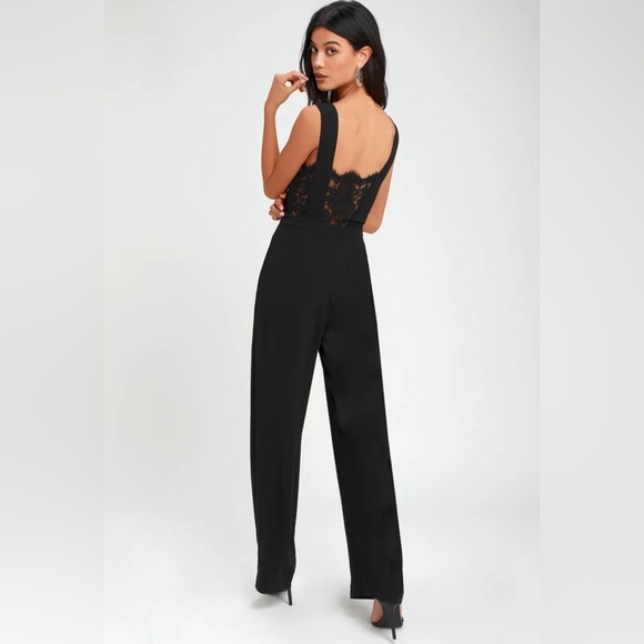 Black lace jumpsuit SMALL - Picture 2 of 4